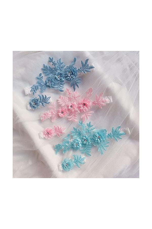 Fleur à Broder pour Femme/Femme/mariée Cuisse Anneau Jambe jarretière Mariage jarretière Ceinture jarretière Ensemble BY61-Bo