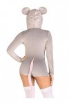 Leg Avenue Comfy Mouse, features ultra-soft velvet plush zip up romper with cheese zipper pull, tail, and ear hood