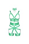 Harnais de Lingerie complet pour femmes Style Punk gothique Cage complète porte-jarretelles sangle de poitrine taille réglabl