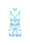 Harnais de Lingerie complet pour femmes Style Punk gothique Cage complète porte-jarretelles sangle de poitrine taille réglabl