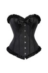 TTCI-RR Bustiers et Corsets Garniture Overbust Corset à Volants et Bustier Lacent Boned Taille Cincher Lingerie Outwear Linge