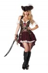 California Costume - 01164 - Costume Swashbuckler - Femme - Multicolore marron/blanc - S