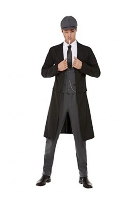 Smiffys Costume Shelby sous licence officielle Peaky Blinders pour homme, 70034L, Noir, L-Size 42"-44"