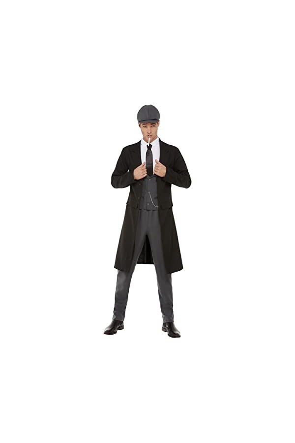 Smiffys Costume Shelby sous licence officielle Peaky Blinders pour homme, 70034L, Noir, L-Size 42"-44"