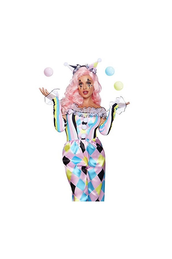 Leg Avenue Pretty Parisian Clown Adult Sized Costumes, Multicolore, S EUR 36-38 Femme