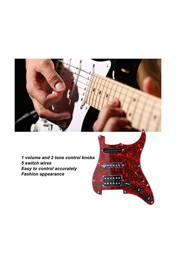 Tableau de ramassage pour guitare électrique, look élégant, pré-câblé, pratique, facile à utiliser, protecteur de ramassage p