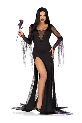 Leg Avenue Robe de Costume dhalloween Spooky Beauty, Noir, L Femme