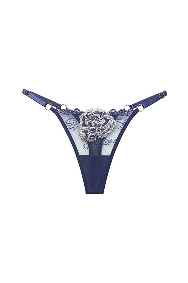 Dasongff String Femme Coquine Hot Tanga Sexy A Dentelle Slips Sexy Chic Stretch Taille Basse Culotte Grille Ficelle Slip Culo