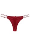 Dasongff String Femme Coquine Hot Tanga Sexy A Dentelle Slips Sexy Chic Stretch Taille Basse Culotte Grille Ficelle Slip Culo