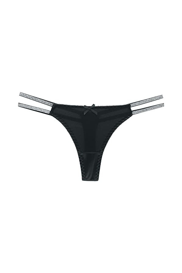 Dasongff String Femme Coquine Hot Tanga Sexy A Dentelle Slips Sexy Chic Stretch Taille Basse Culotte Grille Ficelle Slip Culo