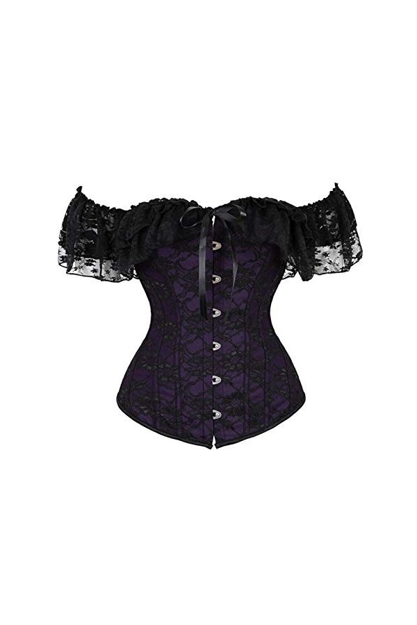 YCRCTC Corset Top Sexy Steampunk Halloween Dentelle Corset pour Femmes en Souffrance de Dessus du Palais de Costume dépaule 