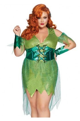 Leg Avenue 3 Pc Perfect Poison Costume Adultes, Verde, 1X-2X Femme
