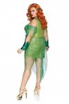Leg Avenue 3 Pc Perfect Poison Costume Adultes, Verde, 1X-2X Femme