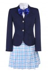 Anime The Shape of Voice Costume Cosplay Nishimiya Syouko uniforme scolaire pour fête dHalloween fait sur mesure, bleu 