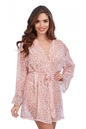 Dreamgirl 11812 Lingerie, Rose/léopard, M/L Femme