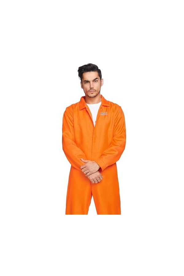 Leg Avenue Prison Jumpsuit Adult Sized Costumes, Orange, Unique Homme