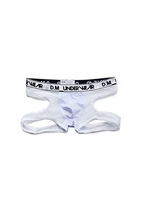 PIYAX sous-vêtements pour Hommes, sous-vêtements Gay en Maille Transparente, Tongs Sexy pour Hommes, Respirant, Tentation, Si