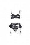 SUNMME Sous-vêtements Sexy Perspective Dentelle Trois Points Costume, Sexy Jarretière Une Pièce Sexy Femme Transparent Dentel