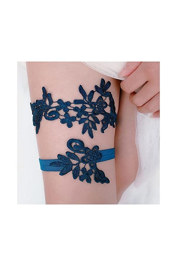 NOGRAX WXYNHHD Dentelle De Mariage Porte-Jarretelles Pendentif Femmes Jarretière Ensemble for Le Mariage De Bal Extensible De