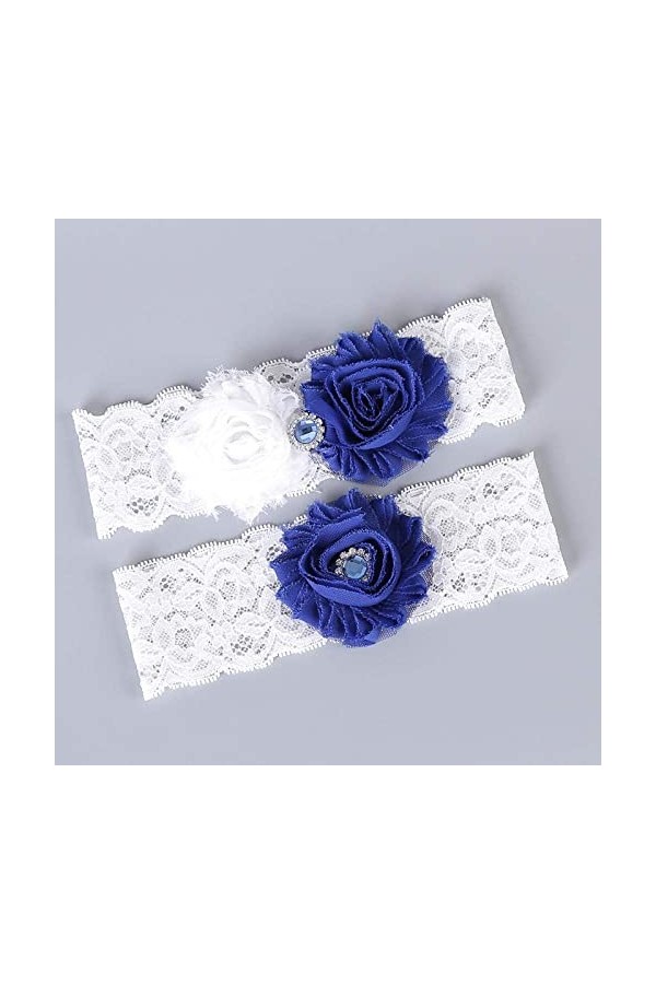 Jarretière personnalisée, anneau de jambe de fleur de disque de dentelle blanche jarretière de mariée-blanc_taille unique, ca