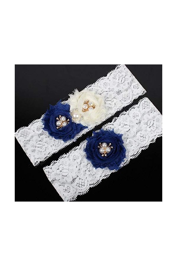 Cadeaux de Mariage pour jarretière de mariée, Accessoires de Mariage décoration de Jambe en Mousseline de Soie enroulé Porte-