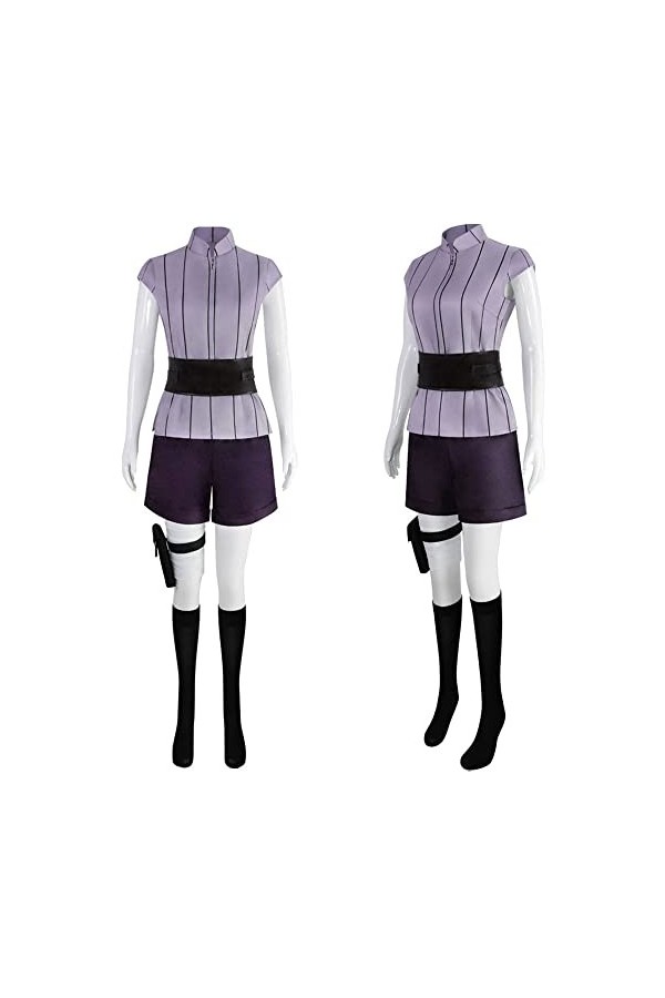 Foanja Hyūga Hinata Déguisement Femme Cosplay Anime Complet Sexy Uniforme et Bandeau Sacs Perruques Vêtements Accessoires pou