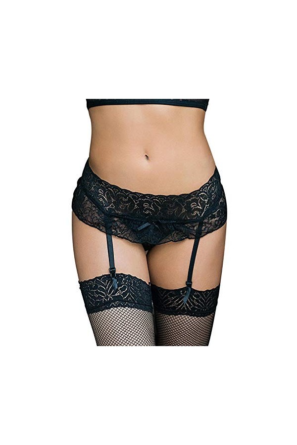 ZGPMGS sous-vêtements Femmes Dentelle Jarretelles Jarretelles Culotte Floral Sexy Ceinture Lingerie Accessoires Dames Perspec
