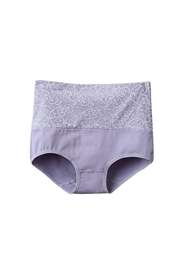 Briskorry Culotte gainante pour femme - Taille haute - En coton stretch - Taille haute - Doux et respirant - Confortable, gri