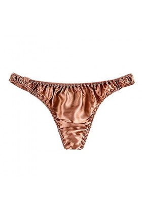 KHJK Attrayant Hommes Satin Soie sous-vêtements Lingeries Lowe Taille T Retour G Cordes et Culottes de String Color : 3 Pcs 