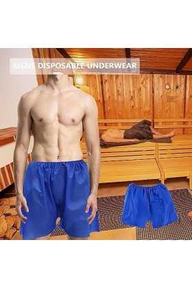 FEECOZ Usage Quotidien sous-vêtement jetable for Homme, caleçon de Salon en Tissu Non tissé, Doux et Respirant, Emballage Ind