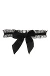 GOOFFY WXYNHHD 1 PC Sexy Bowknot Dentelle Cuisse Anneau De Mariage Noir Blanc Jarretière Ceinture Mariée Élastique Jambe Anne