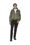 Smiffys 52543M Blouson bomber vert sous licence officielle Top Gun Maverick pour homme, taille M 96,5-101,6 cm