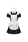 YINGJUN-DRESS Costumes de Fantaisie pour Hommes Maids Hommes Cosplay Uniforme Outfit français Tablier Serviteur Pucelle Mini 