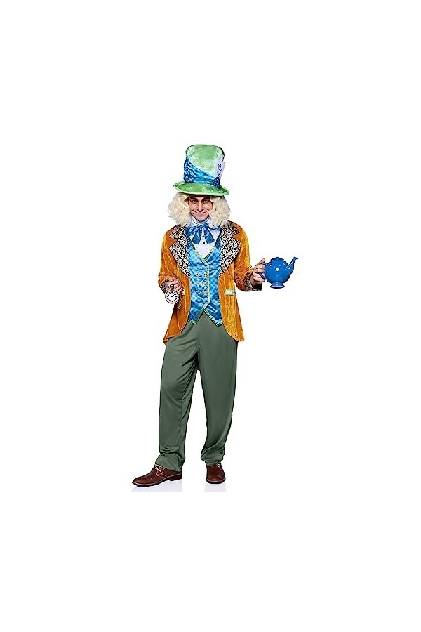 Leg Avenue - Classic Mad Hatter Costumes pour Homme, Multicolore, S