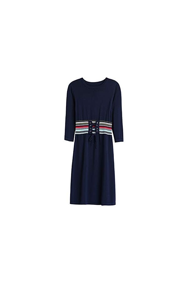 nouler Automne Jupe Femme en Tricot Taille Taille Mince Minceur Cadeau,Bleu,Taille Unique