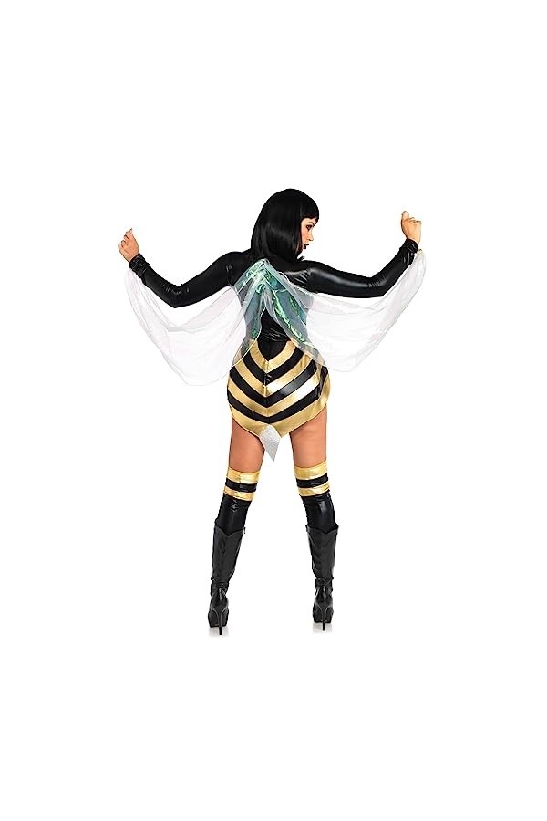 Leg Avenue Hornet Wasp Honey Panamas, Noir Black, Gold , Taille Fabricant: SmallUk 6-8 Femme