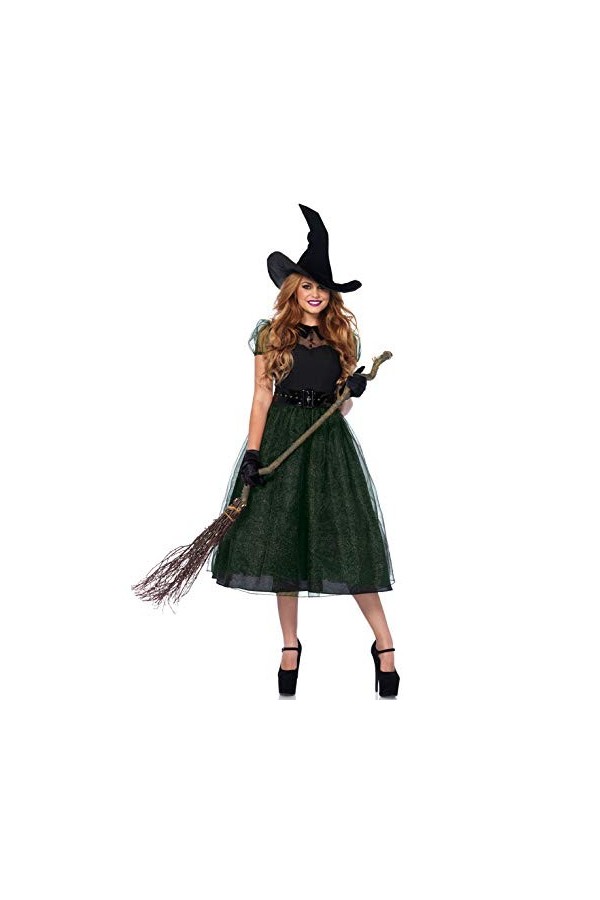 Leg Avenue Darling Spellcaster Adult Sized Costumes, Noir, L EUR 44-46 Femme