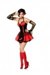 Seven til Midnight Costume dHalloween de vampire gothique pour femmes, rouge, taille L