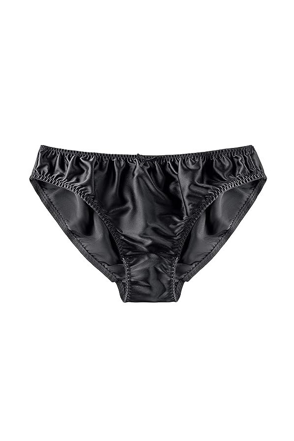 KATIAK Culotte Femme Pack De 3 Culottes en Soie De Mûrier pour Femmes Culottes Mi - Taille À Lacets-G-Le XL