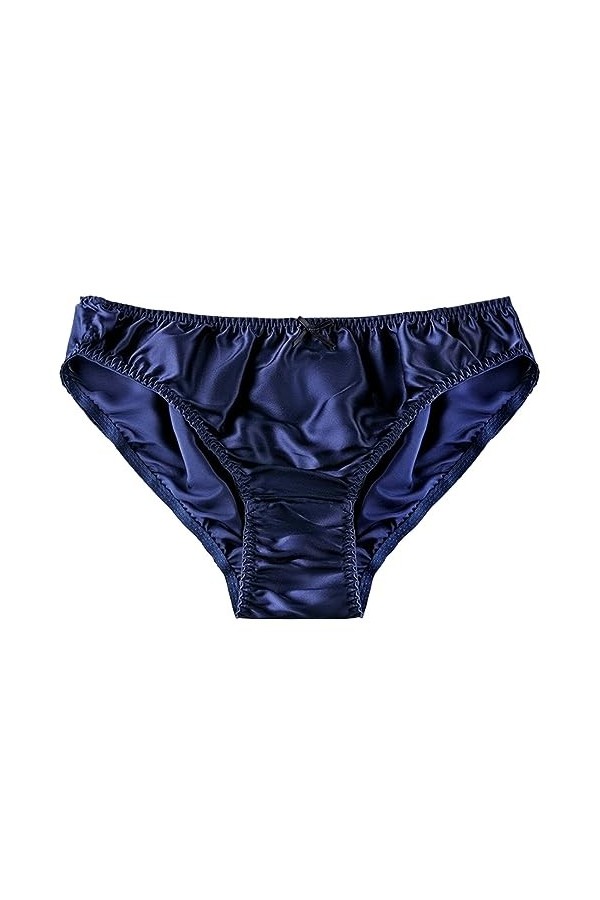 KATIAK Culotte Femme Pack De 3 Culottes en Soie De Mûrier pour Femmes Culottes Mi - Taille À Lacets-G-Le XL