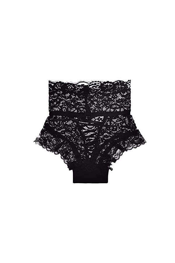 OQHAIR Lingerie Incroyable Sexy Culottes Femmes Taille Haute Dentelle Strings et G Strings sous-Vêtements Dames Évider Culott