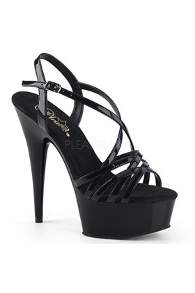 Pleaser DELIGHT-613 Blk Pat/Blk UK 6 EU 39 