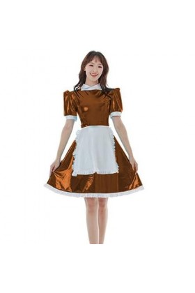 JQYTEN Halloween Sissy French Costume For Women Gothic Lolita Dress Sexy Anime Cosplay Short Sleeve Maid Uniform Plus Size