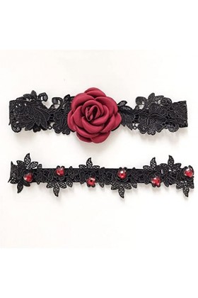 Femmes Sexy Dentelle Jarretières De Mariage Rose Fleur Élastique Jarretière Cuisse Anneau Dames Vêtements Accessoires Color 