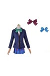ZENAHA Femmes Yazawa Nico Cosplay Costume Robe De Lécole Élève JK Tenue Uniforme,Blue-XS