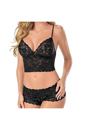 MXXHFC Ensembles de vêtements de Nuit et de Peignoirs pour femmesLingerie Sexy en Dentelle Sexy Ensemble de Culottes de Linge