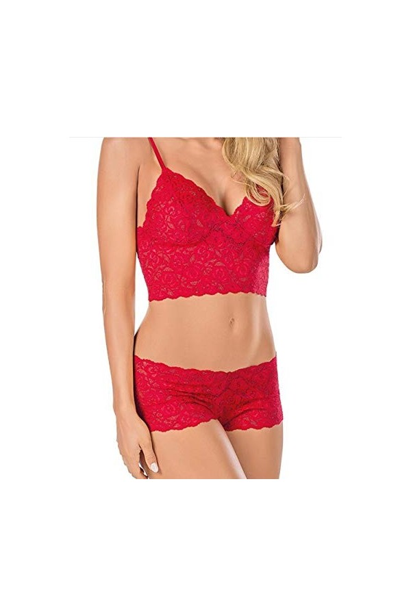 MXXHFC Ensembles de vêtements de Nuit et de Peignoirs pour femmesLingerie Sexy en Dentelle Sexy Ensemble de Culottes de Linge