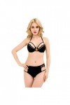 MXXHFC Costumes pour Femmes Ensemble de Lingerie Sexy européenne et américaine Soutien-Gorge Demi-Tasse Suspendu à Trois Poin