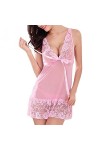 Chemises et déshabillés pour femmes Lingerie sexy Grande taille Chemise de nuit en dentelle Vêtements de nuit pour dames Ense