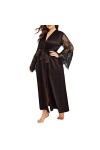 NBCSVHGPWMR Vêtements Techniques Et Spéciaux Robe Sexy Érotique Deep V Robes À Manches Longues en Dentelle Robe De Nuit Linge